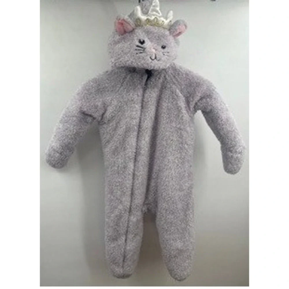 Koala Baby Lavender Princess Cat Plush Fleece Hoodie Suit SZ 18-24M Cozy